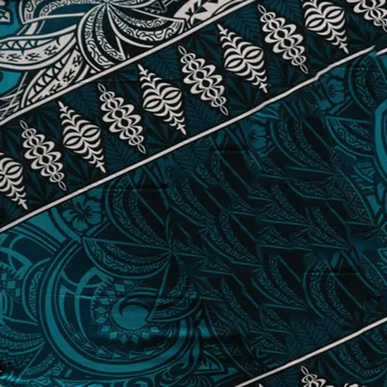 Kingdom of Tonga Seal Tribal Polyester Sarong 72" L x 45" W Teal {1}
