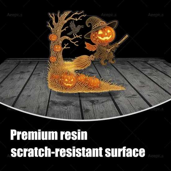 DIY Halloween Diamond Art Tabletop Kit - (Pumpkin and Scarecrow) {2}