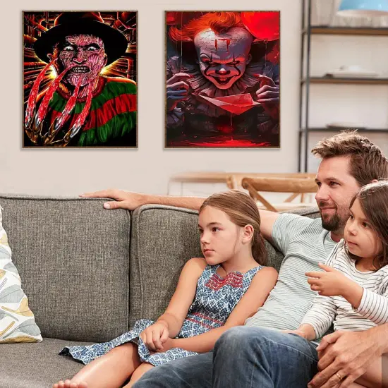 4 Pack Horror Paint by Numbers Kit - 9x12inch {5}