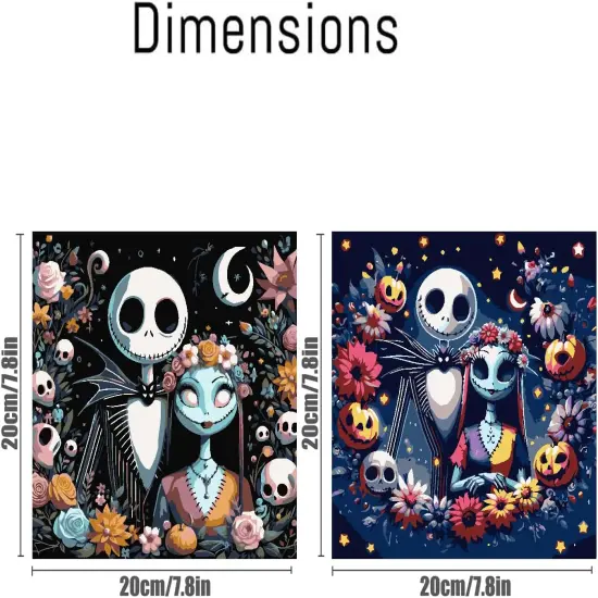 2 Pack Framed Paint by Number - Halloween - 8x8inch {2}