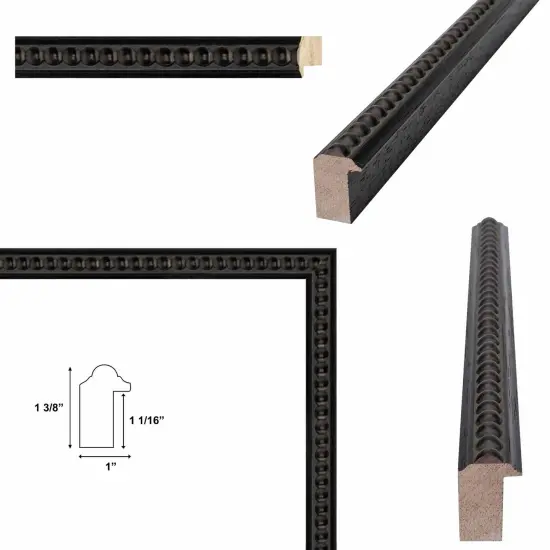 Slim Gotham Black Beaded Picture Frame 28x40 frame {3}