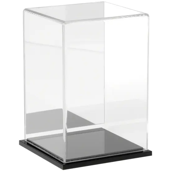 Plymor Clear Acrylic Display Case, 4" W x 4" D x 6" H Black (Mirrored) {1}