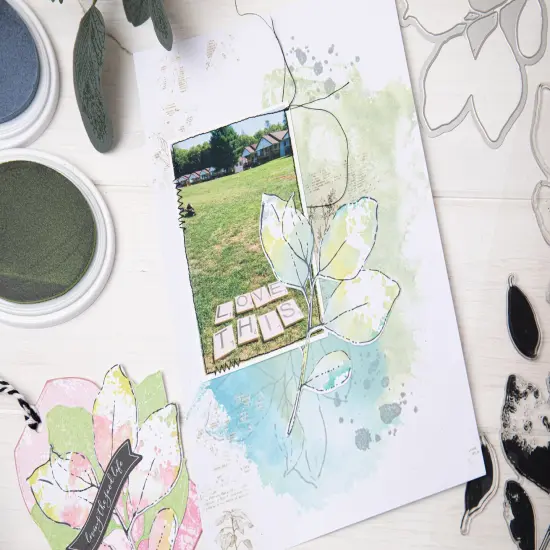 Sizzix Framelits Die & A5 Stamp Set By 49 & Market-12/Pkg {4}