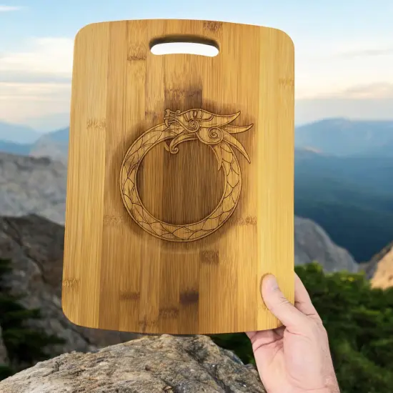 Celtic Dragon - Cutting Board 14''x9.5''x.5'' Bamboo {4}