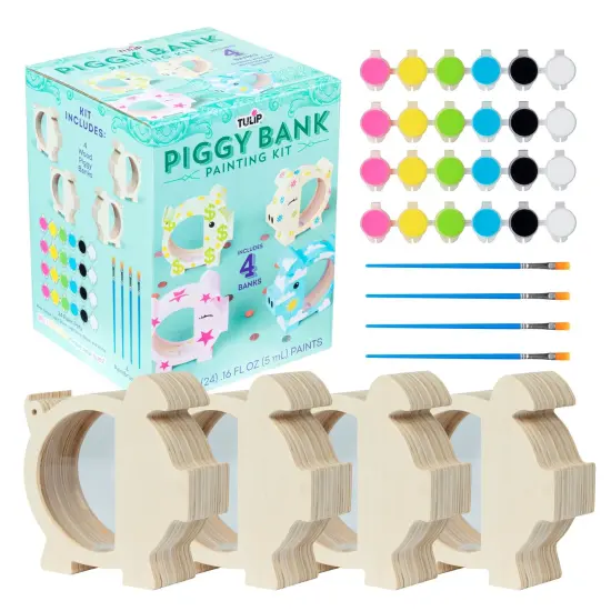 Tulip Wood Bank 4-Pc. Painting Kit {1}