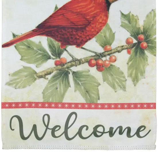 Northlight Green and Red Cardinal Christmas Outdoor Garden Flag 18" x 12.5" {5}
