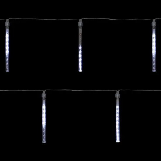 Northlight LED Dripping Icicle Christmas Tube Lights- White - 14.25' Clear Wire - 10ct {1}