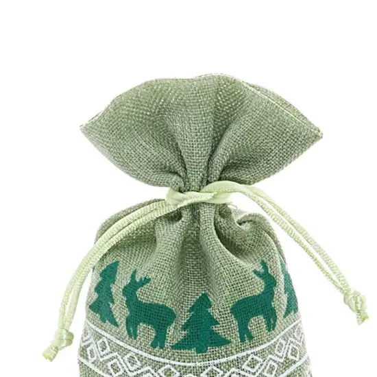 8&rdquo; x 10&rdquo; Faux Linen Bags Stylish Christmas Gift Wrapping {5}