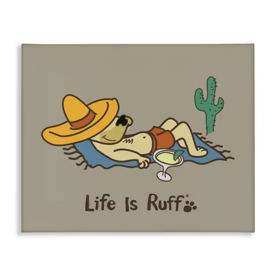 Stupell Industries Siesta Dog in Desert Canvas Wall Art Design by LIR {1}