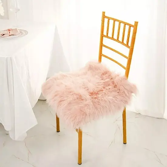 20x20-Inch Faux Fur THROW Sheepskin RUG CHAIR CUSHION Home Decorations {2}