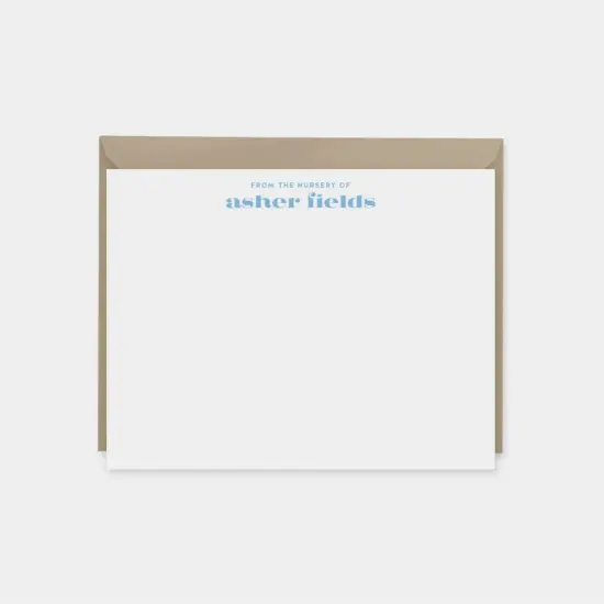 Blue Gingham Note Cards {3}