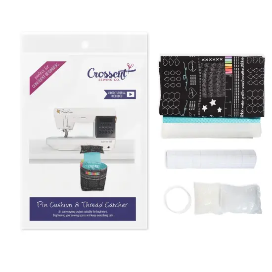Crosscut Sewing Co.&reg; Pin Cushion & Thread Catcher Sewing Project Kit for Beginners with Fabric, Instructions and Video Sewing machines {7}