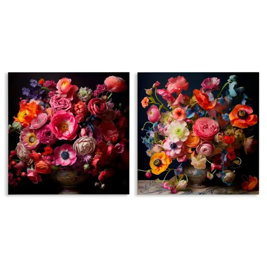 Stupell Industries Stunning Still Life Floral Arrangement 2 pc Canvas Wall Art Set Design by Lazar Studio {1}