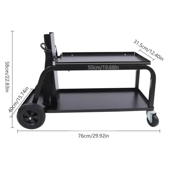 Universal Welding Cart Trolley w/2 Shelve Storage Tray for MIG TIG Plasma Welder {2}