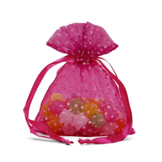 Polka Dot Organza Bag 4" x 5" Delightful and Durable {2}