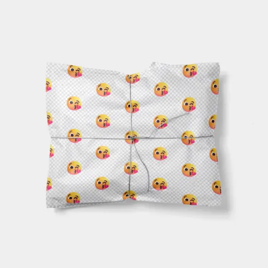 Blowing Kiss Face Emoji Gift Wrap {1}