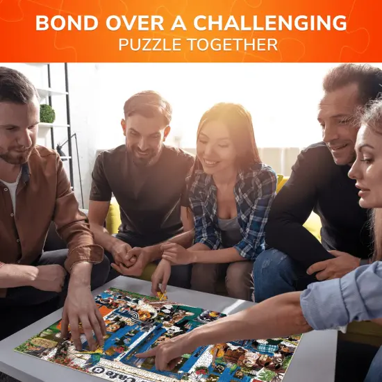 QUOKKA 1000 Piece Puzzles for Adults and Up - Jigsaw Puzzles for Men and Women - Funny Animals in Cafe for Kids Ages 8-12 and Up - Colourful Game Toy for Family {6}