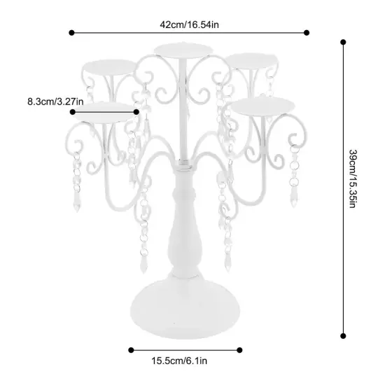 2Pcs 5-Arm Vintage Candle Holders Elegant Decors For Celebration Party Wedding {3}