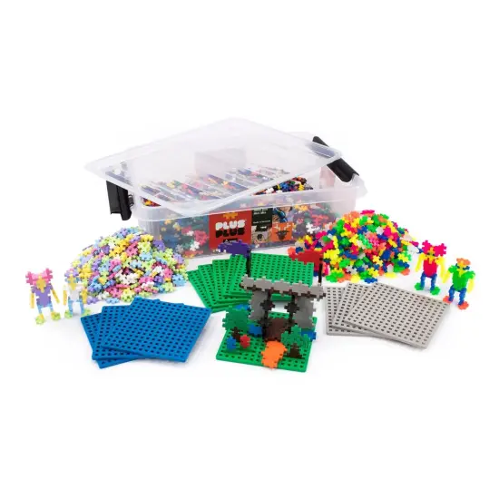 Plus-Plus&reg; School Set, Assorted Colors, 3600 Pieces with 12 Baseplates {1}