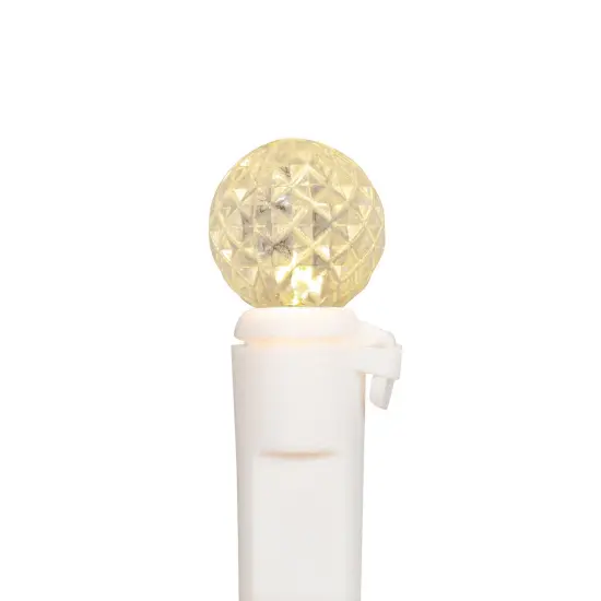 Northlight LED G12 Berry Faceted Christmas Lights - Warm White - 15.9' White Wire - 50ct {7}