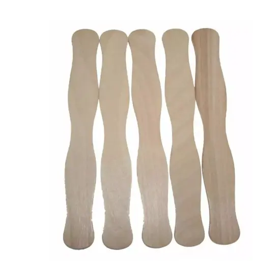 Kitcheniva 8" Wavy Fan Sticks Wooden Paddle Fan Handle Crafts DIY 300 Pcs {1}