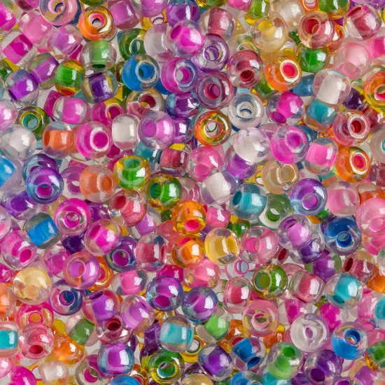 John Bead 6/0 Mixed Czech Glass Seed Beads, 100g Crystallined Crystal {1}
