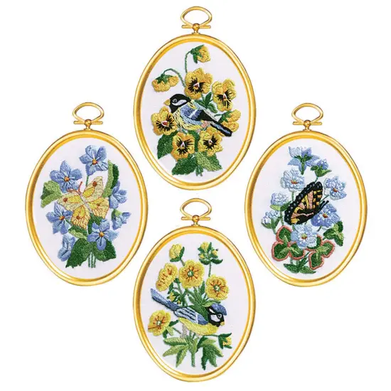 Design WorksBirds & Butterflies Stamped Embroidery Kit Multi {1}