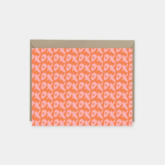 Brush Script XOXO Monogram Note Card {4}