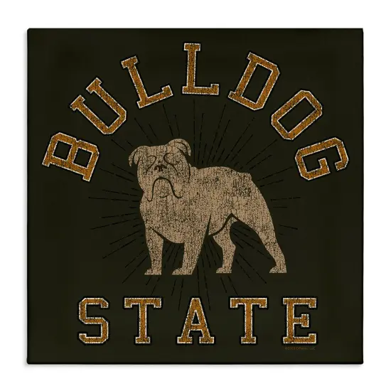Stupell Industries Vintage Bulldog State Canvas Wall Art Design by Spirit Animals/Life Is High {1}