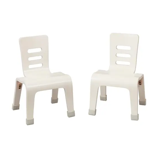 Bentwood Chair, 10in Seat Height, Stackable Seats, 2-Pack White Wash {1}
