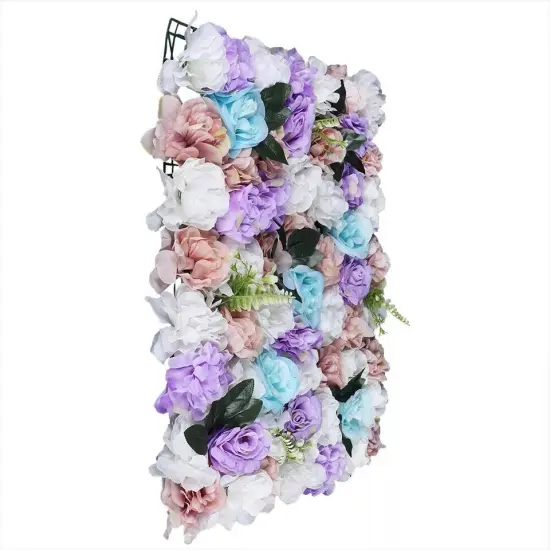 12Pcs Artificial Flower Wall Panel Backdrop Wedding Party Background Venue Decor {4}