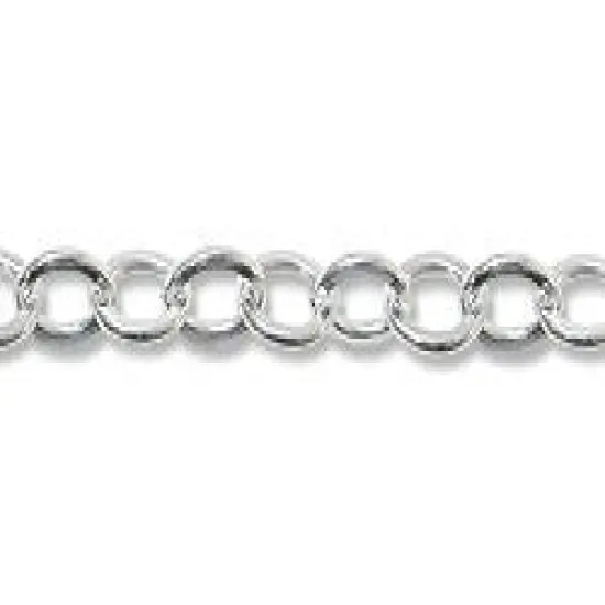 JewelrySupply Flat Cable Link Chain 2.8mm .925 Sterling Silver (Priced per Foot) {2}