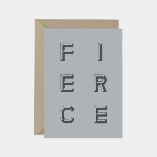 Fierce Typography Card, Congratulations {1}