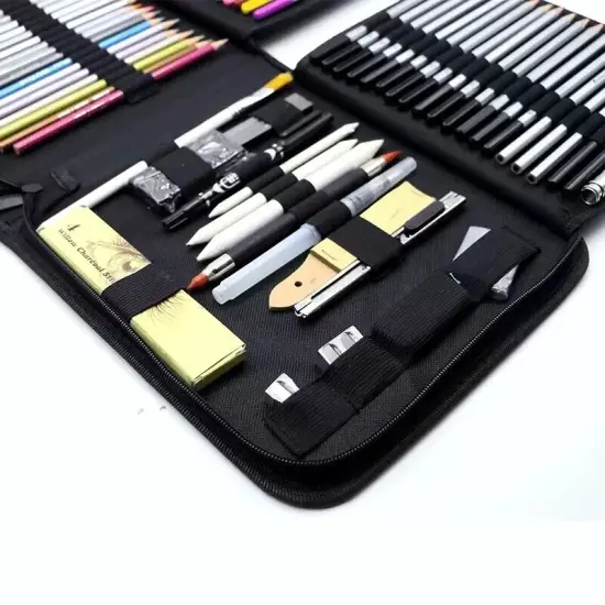 Kitcheniva 83 Pcs Professional Drawing Artist Kit Set Pencils and Sketch Charcoal {3}