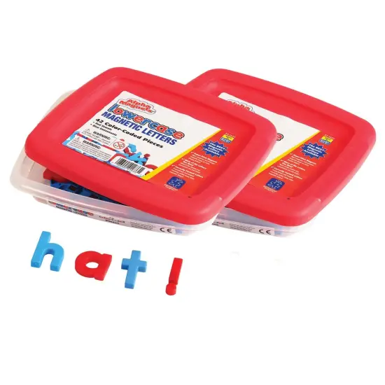 AlphaMagnets&reg; Color-Coded Lowercase, 42 Per Pack, 2 Packs {1}