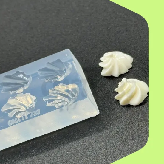 Whipped Cream Icing Silicone Mold (A13) {4}