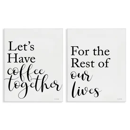 Stupell Industries Romantic Coffee Together 2 pc Canvas Wall Art Set Design by Yass Naffas Designs {1}