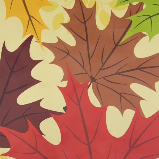 Northlight Red and Yellow Fall Leaves Welcome Outdoor House Flag 28" x 40" Beige {7}
