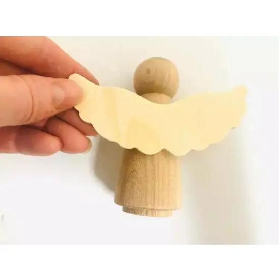 Kitcheniva 3.5" Wood Angel Doll Crafts DIY Peg Doll {6}