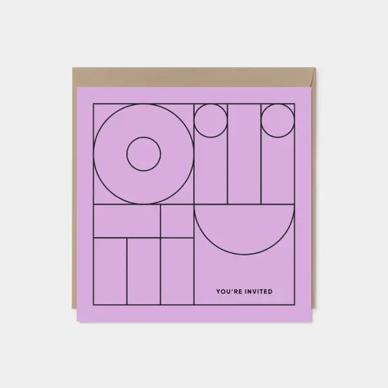 Geo Modern Line Art Card VI, Minimal {4}