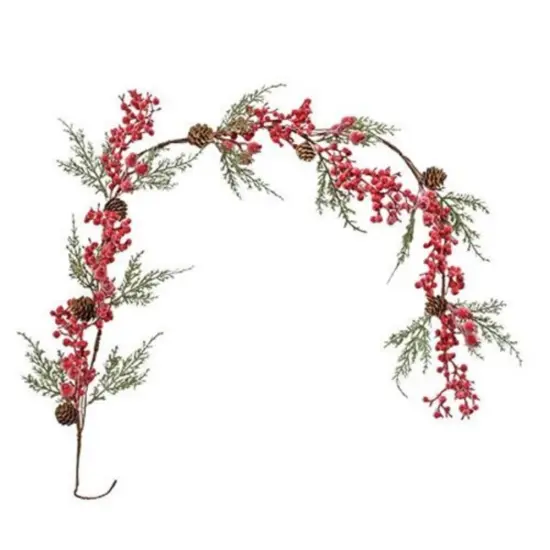 Icy Red Berry & Cypress Garland {1}