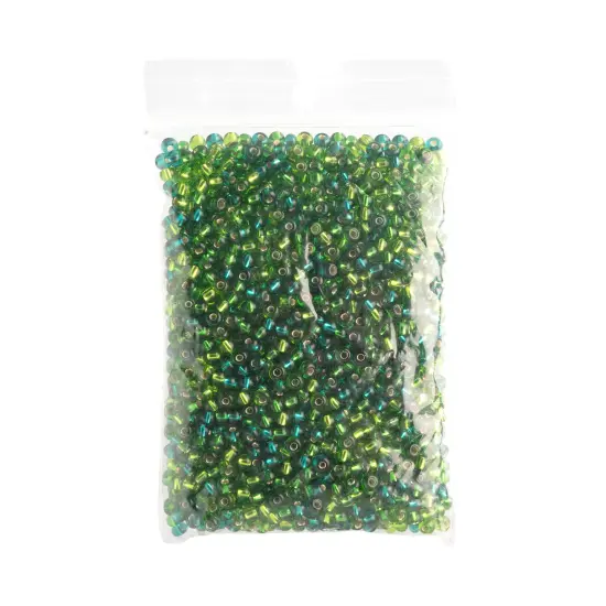 John Bead 6/0 Silver Lined Czech Glass Seed Beads, 100g Seagreen Mix {4}