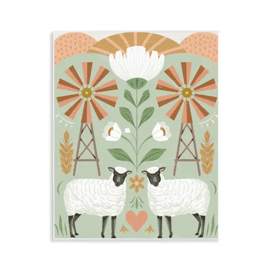Stupell Industries Sheep & Windmill Pattern Wall Plaque Art Design by Arrolynn Weiderhold {1}