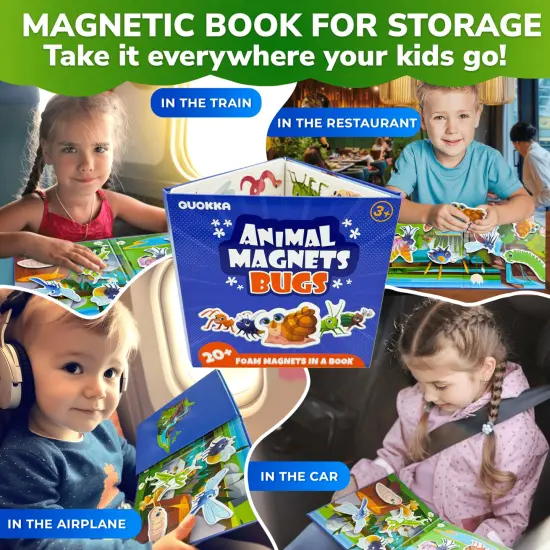 Travel Magnetic Book 20+Pcs for Kids | Bugs {6}
