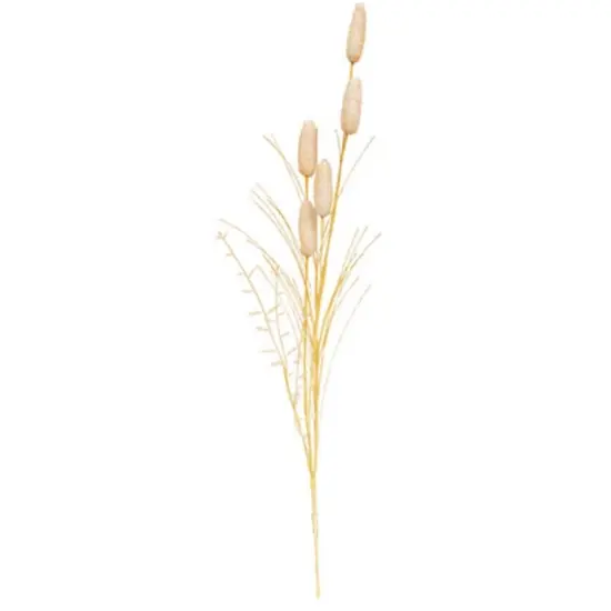 Floral Spray with Bunny Tails and Golden Grass Stem {1}