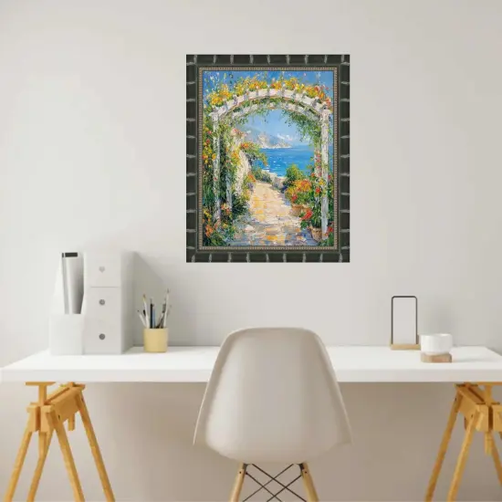 Boho Black Bamboo Wood Picture Frame 20x28 frame {6}