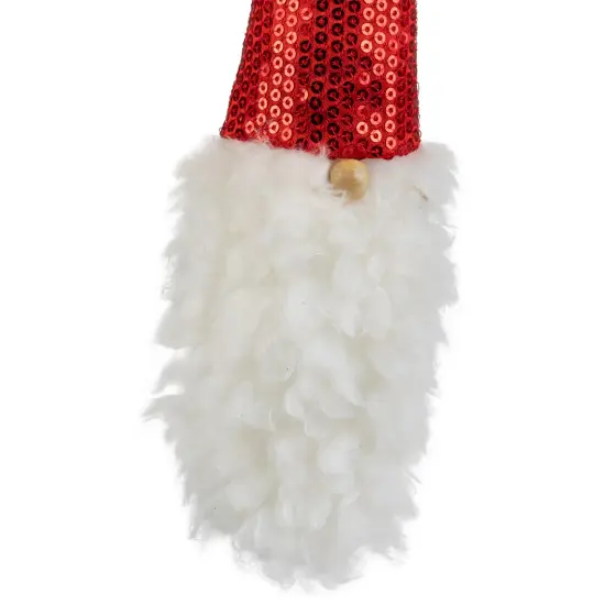 Northlight Santa Head with Sequin Hat Christmas Ornament - 11" - Red {5}