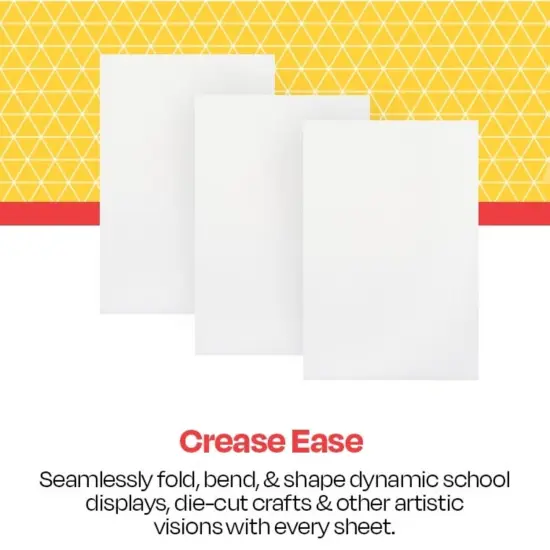 School Smart Bristol Board, 22-1/2 x 28-1/2 Inches, 100 lb. Basis Weight, White, Pack of 100 {5}