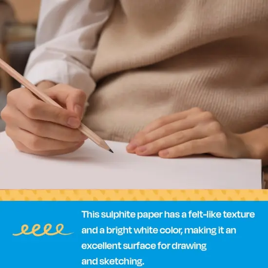 Sax Sulphite Drawing Paper, 70 lb, 18 x 24 Inches, Extra-White, Pack of 500 {6}