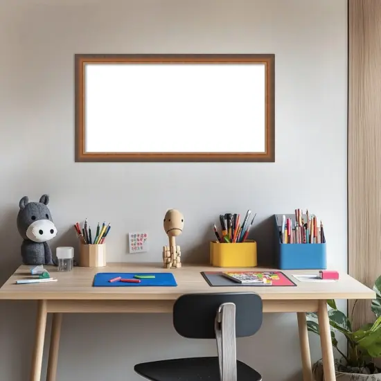 Two Tone Framed Dry Erase Magnetic Board Bronze Copper {5}